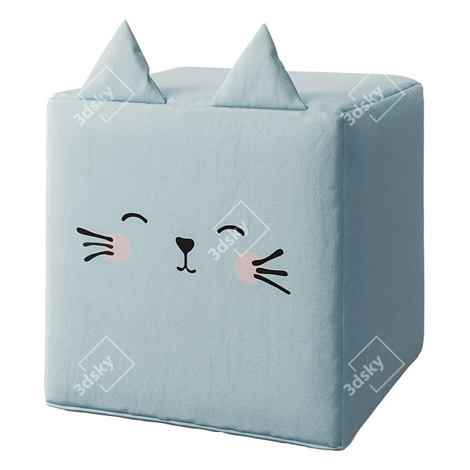 Rainbow Bear Cube Poufs by Yellow Tipi 3D model image 3