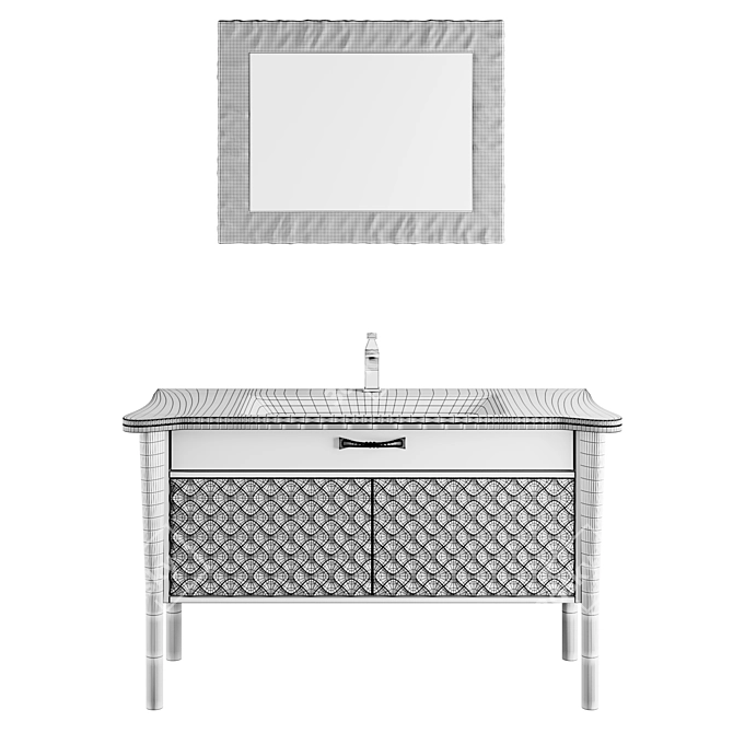  Elegant Mia Italia Vanity Set 3D model image 2