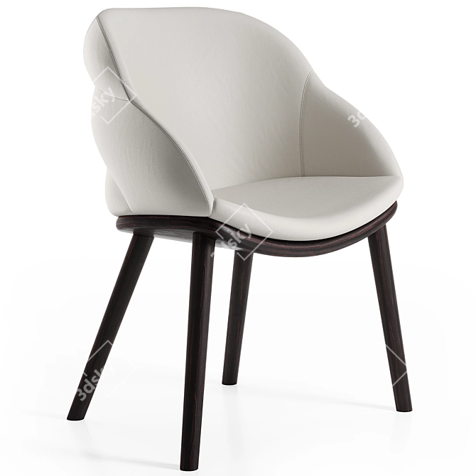 Sleek Camilla Chair Cattelan Style 3D model image 3