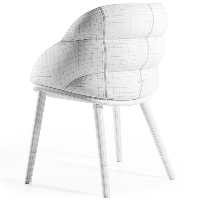 Sleek Camilla Chair Cattelan Style 3D model image 9