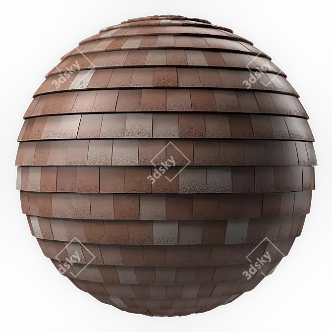 Cement Roof Tile Materials Set 3D model image 4