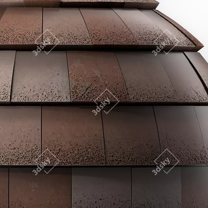 Cement Roof Tile Materials Set 3D model image 5