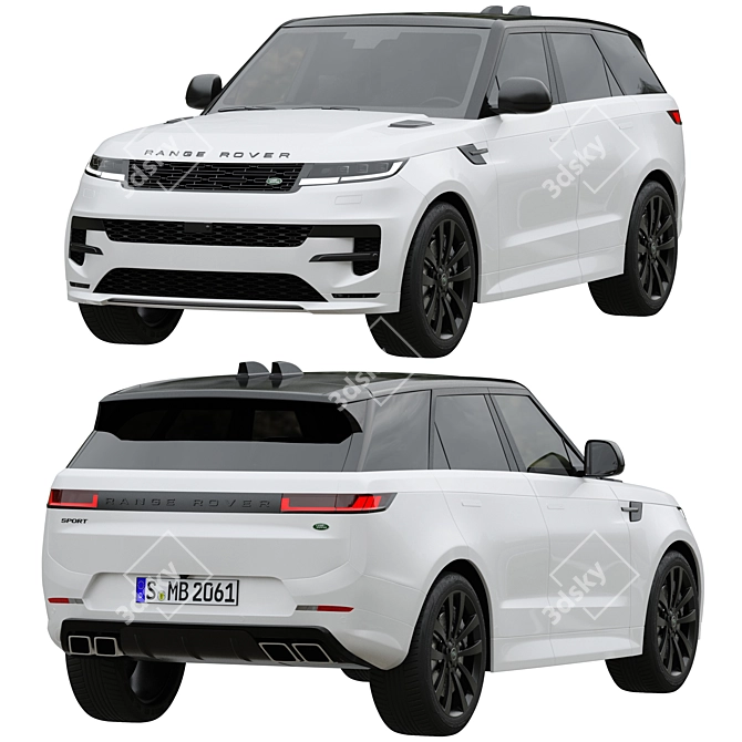 Advanced Range Rover Sport 2023 3D model image 1