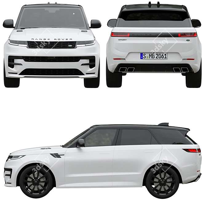 Advanced Range Rover Sport 2023 3D model image 2