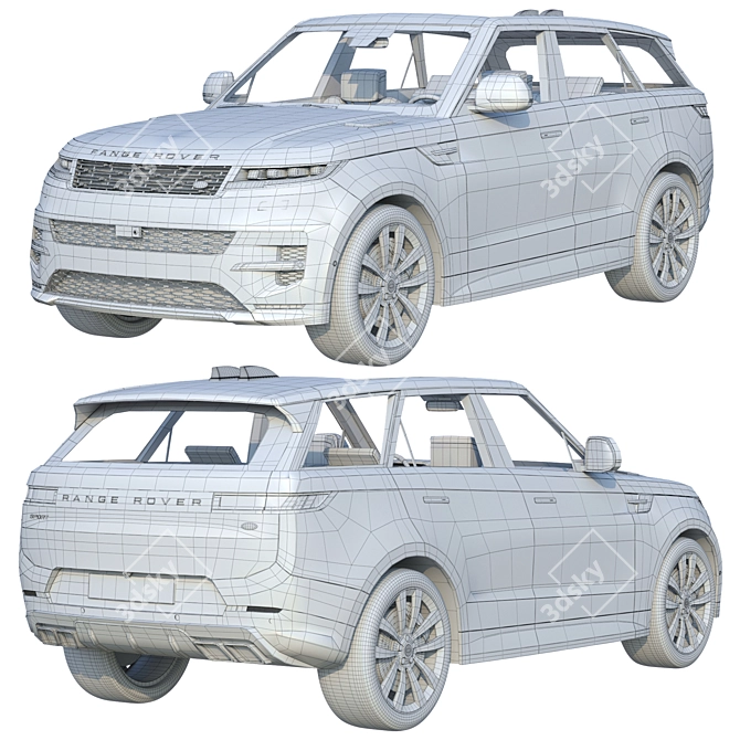 Advanced Range Rover Sport 2023 3D model image 7