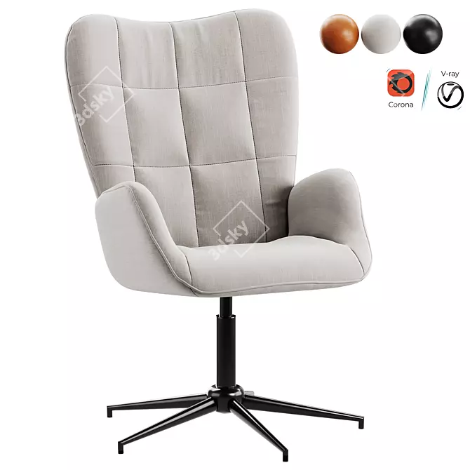 Modern Swivel Chair 3D Model 3D model image 1