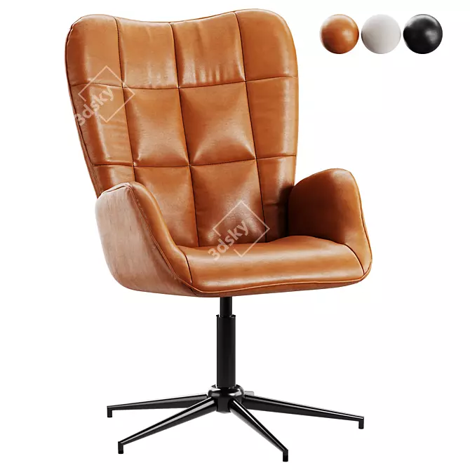 Modern Swivel Chair 3D Model 3D model image 2