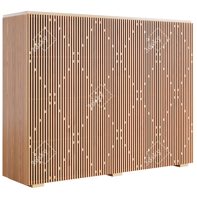 Oakwood Brass Credenza Milione 3D model image 2