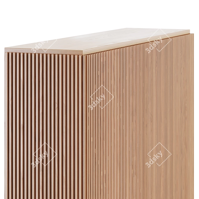 Oakwood Brass Credenza Milione 3D model image 3