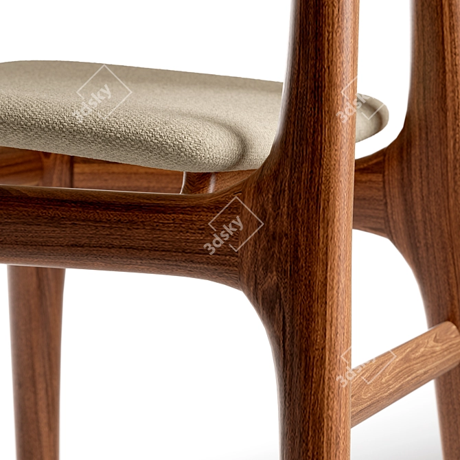 Elegant Canaletto Dining Chair 3D model image 3