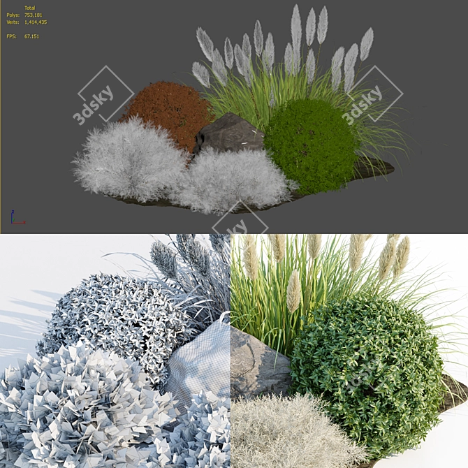 Botanica 120 Plant Set Collection 3D model image 6