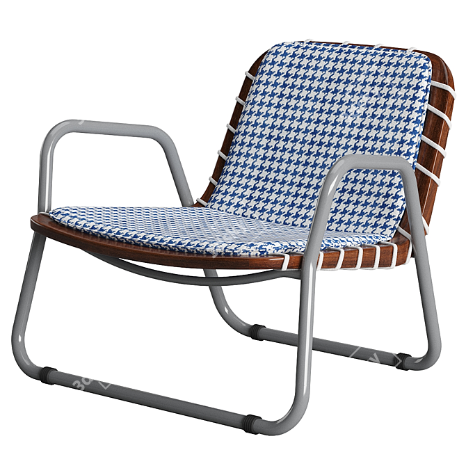 Sleek Harmony Sunset Lounge Chair 3D model image 2