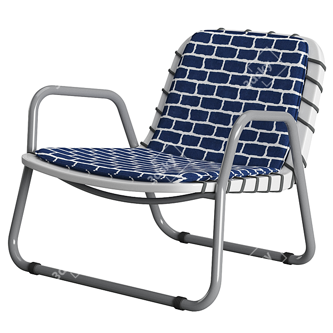 Sleek Harmony Sunset Lounge Chair 3D model image 3