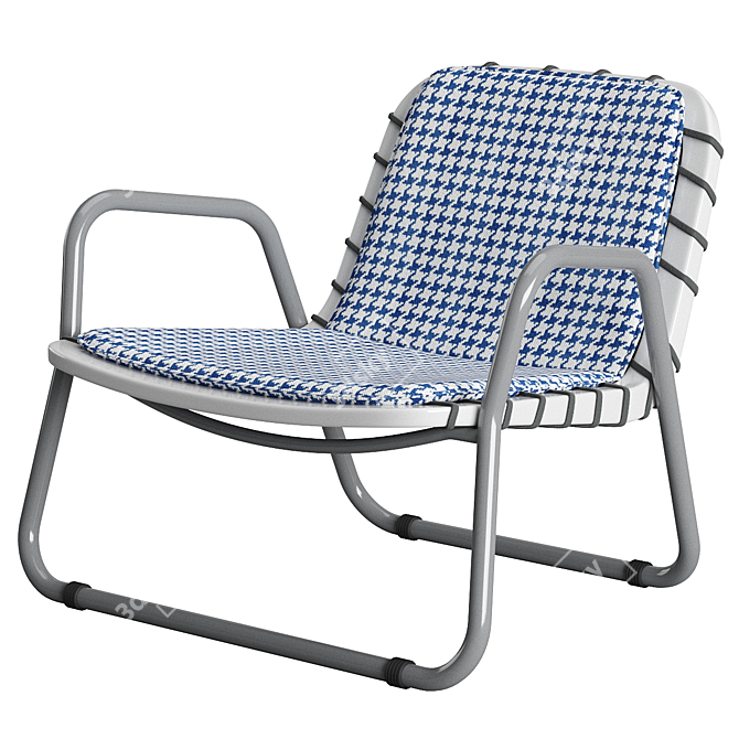 Sleek Harmony Sunset Lounge Chair 3D model image 4