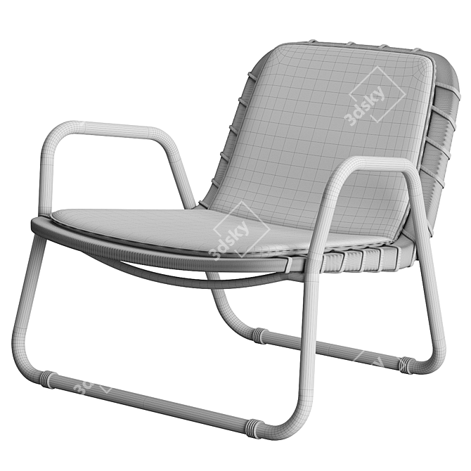 Sleek Harmony Sunset Lounge Chair 3D model image 5