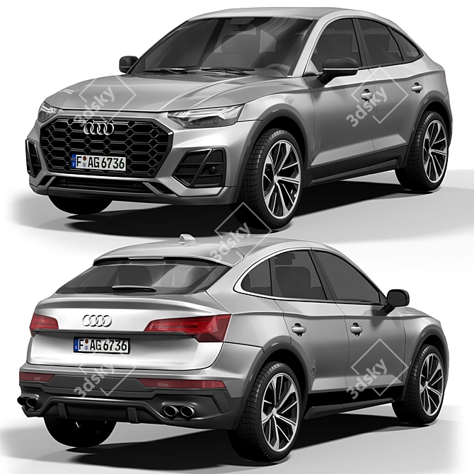 Detailed Audi SQ5 Sportback Model 3D model image 1