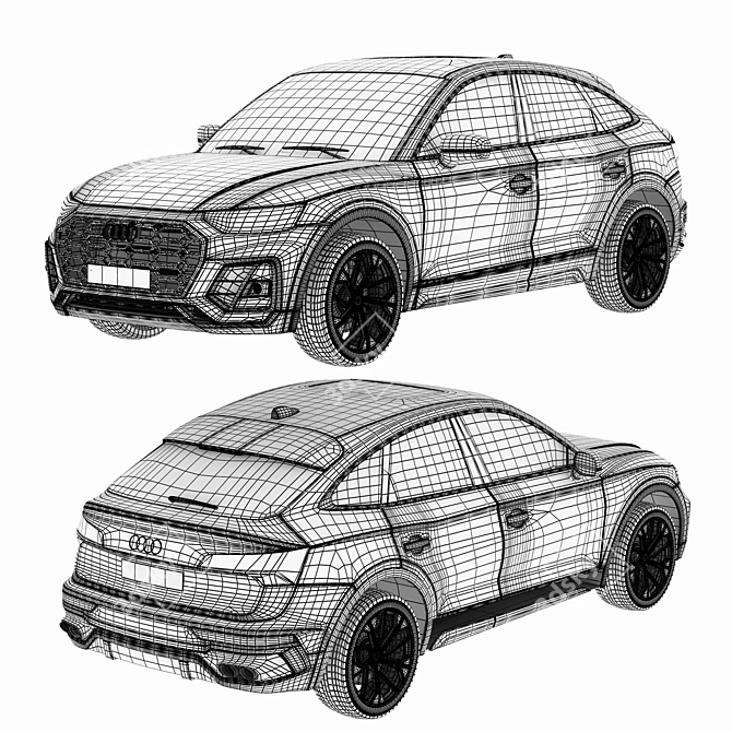 Detailed Audi SQ5 Sportback Model 3D model image 7