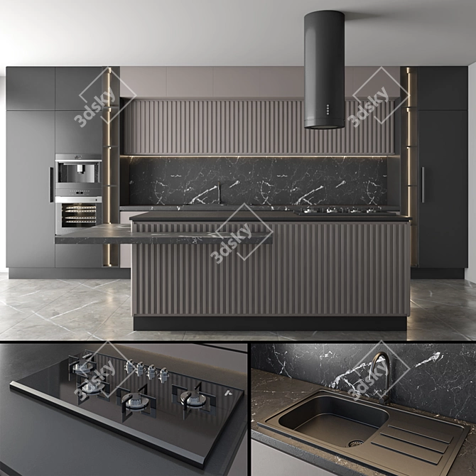 Kitchen Set 3D Models Bundle 3D model image 6