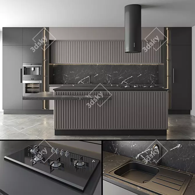 Kitchen Set 3D Models Bundle 3D model image 7