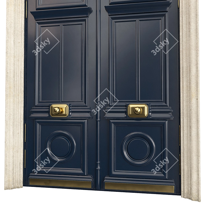 Classical Door Tempera 3D Model 3D model image 2