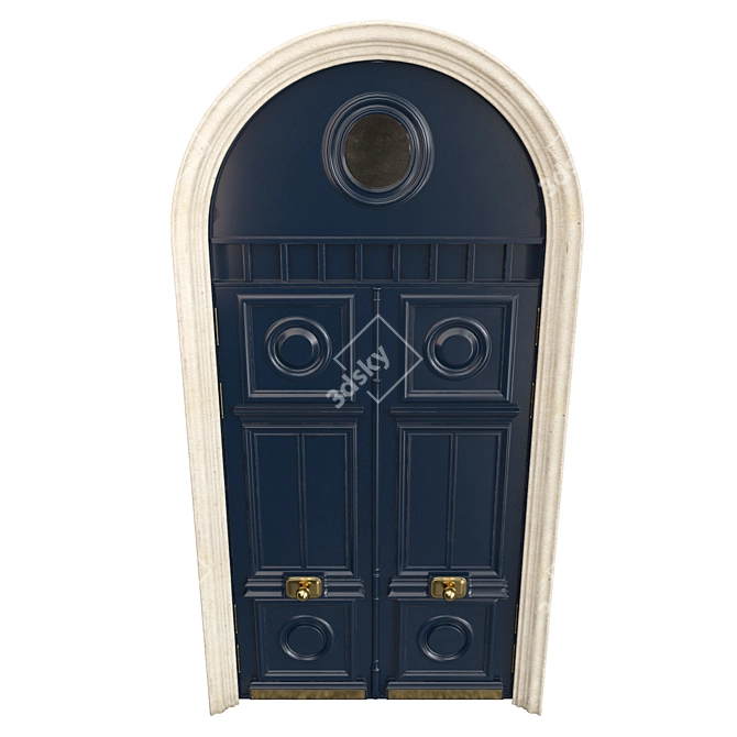 Classical Door Tempera 3D Model 3D model image 5