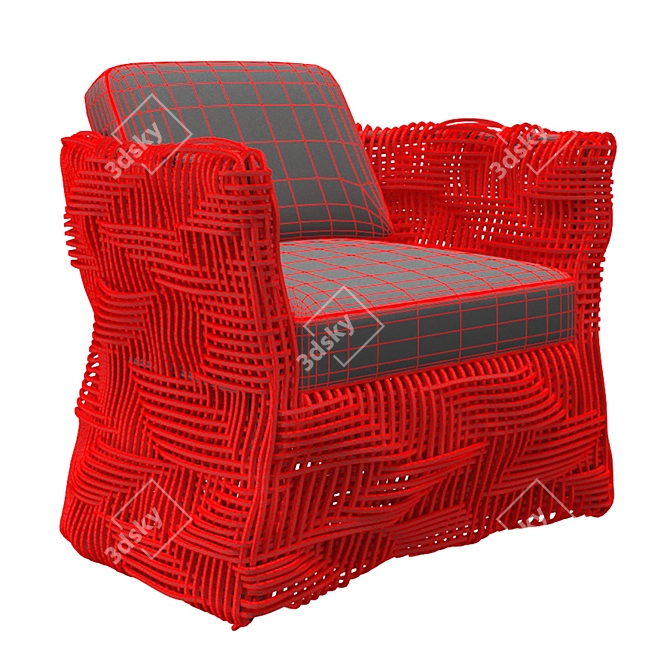 Elegant Cecil Lounge Armchair 3D 3D model image 5