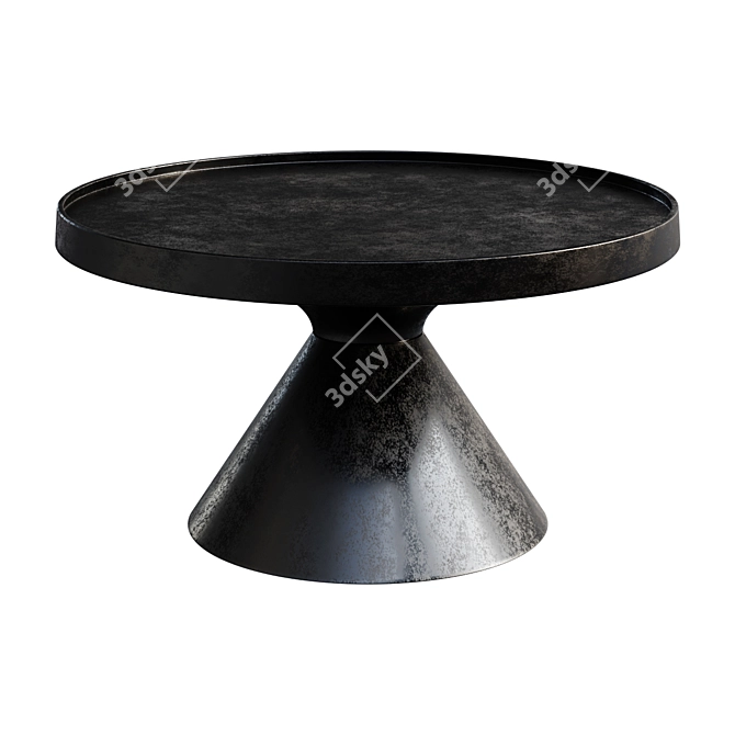 Ella Black Coffee Table 33x60cm 3D model image 1