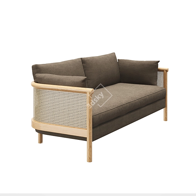 Sydney Cane Sofa 3D Model 3D model image 4