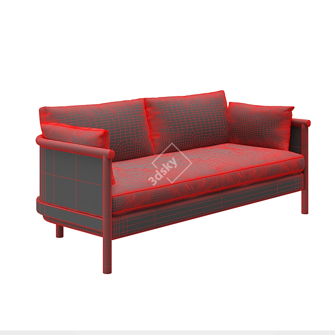 Sydney Cane Sofa 3D Model 3D model image 5