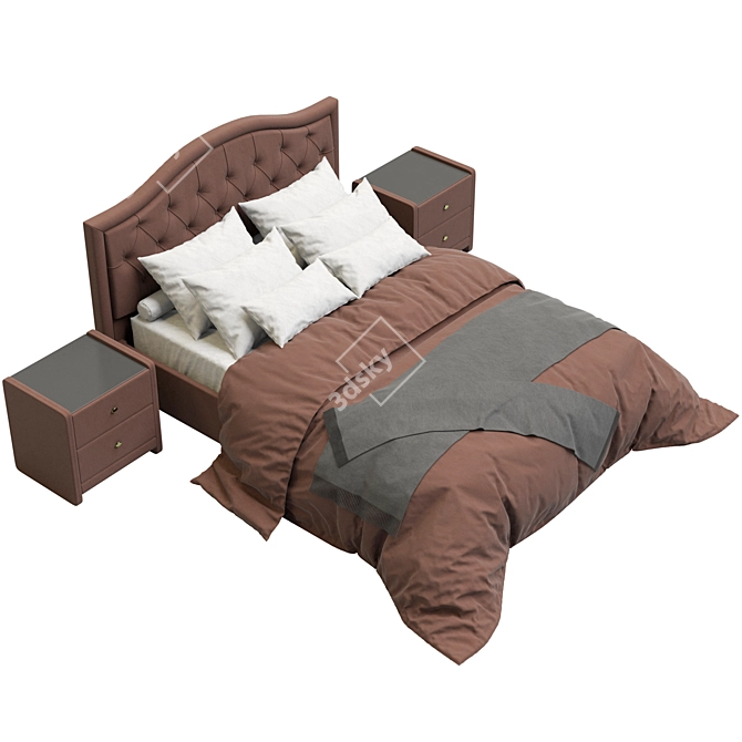 Askona Carolina Two Bed: Premium Quality 3D model image 4