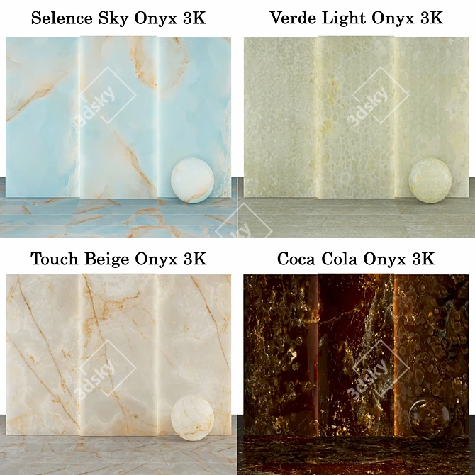 Luxury Onyx Texture Collection 3D model image 2