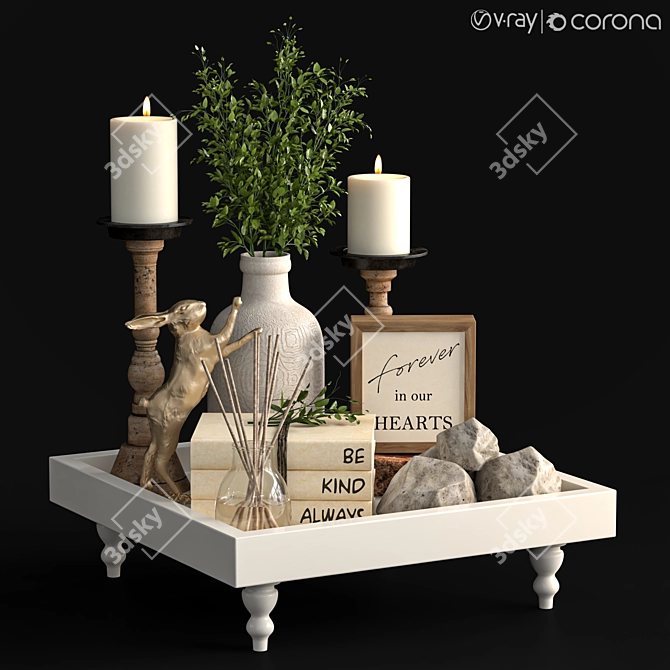 Modern Decorative Set 3D Model 3D model image 2