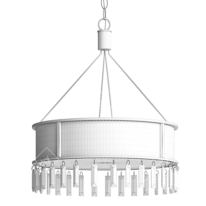 Metal Chandelier in Mod Style 3D model image 3