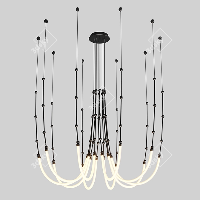  Stylish Leda Pendant Chandelier 3D model image 1