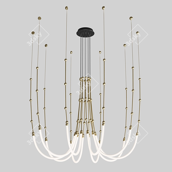  Stylish Leda Pendant Chandelier 3D model image 2