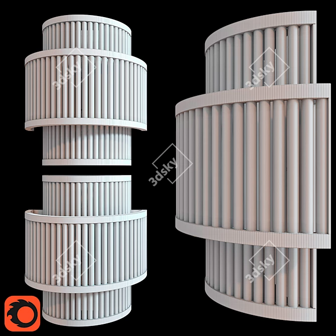 Modern Sergio Wall Sconce Set 3D model image 4