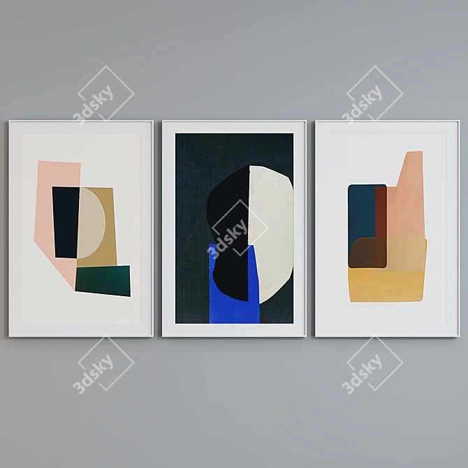 Abstract Frame Set in Modern Style 3D model image 2