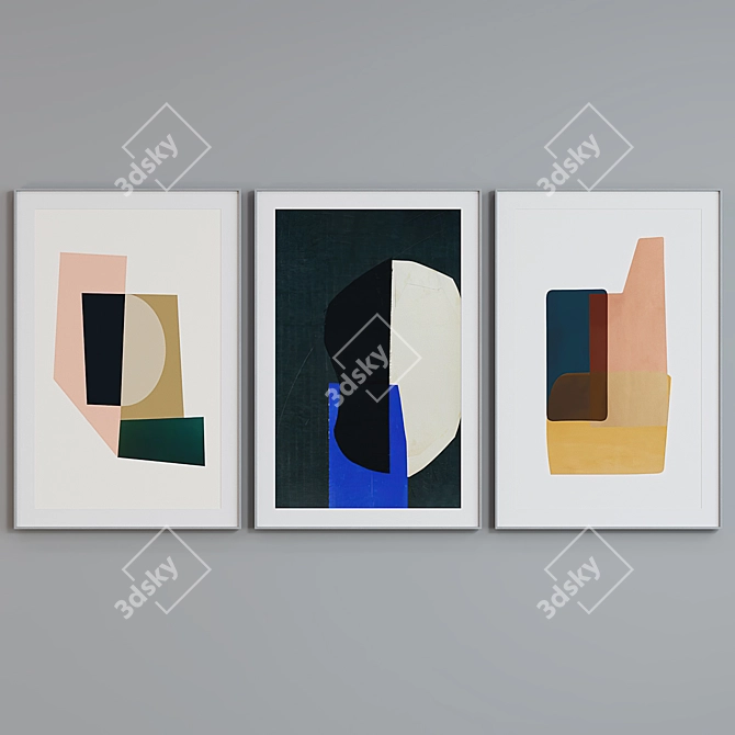 Abstract Frame Set in Modern Style 3D model image 3