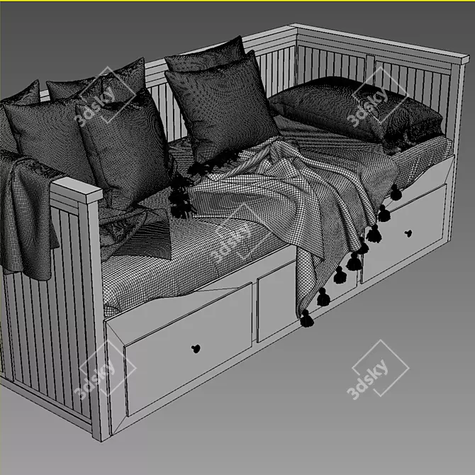 IKEA HEMNES Day Bed Frame 3D model image 4