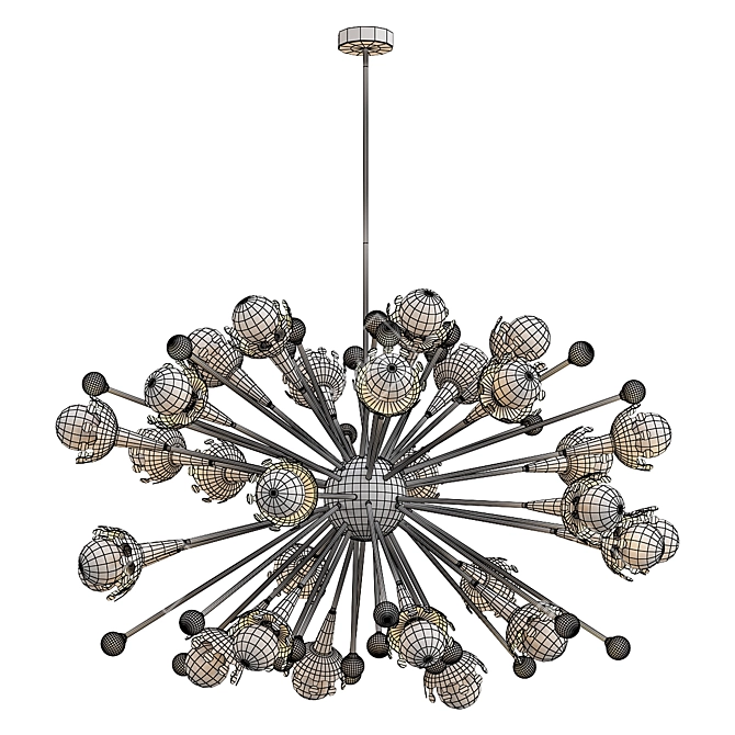 Modern Sputnik Chandelier Replica 3D model image 2