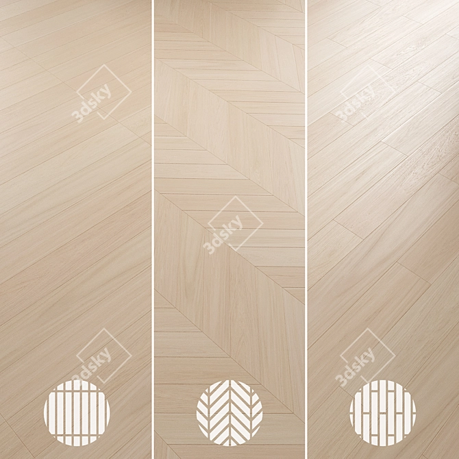 Oak Parquet Collection with Textures 3D model image 5