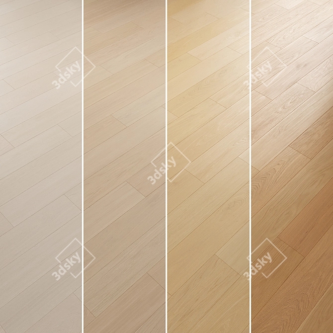 Oak Parquet Flooring Collection 3D model image 2