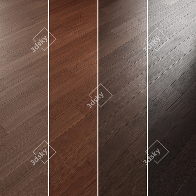 Oak Parquet Flooring Collection 3D model image 4