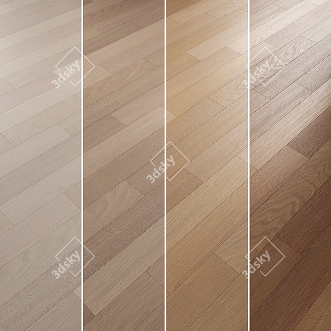 Oak Parquet Flooring Collection 3D model image 2