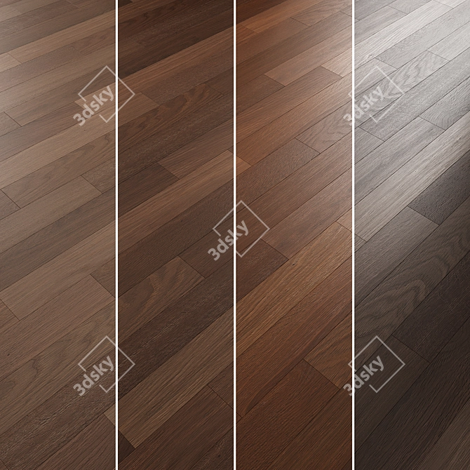 Oak Parquet Flooring Collection 3D model image 3