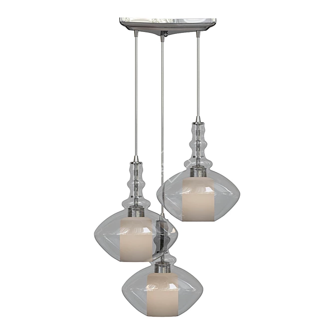 Elegant Alora 10" Pendant Light 3D model image 1