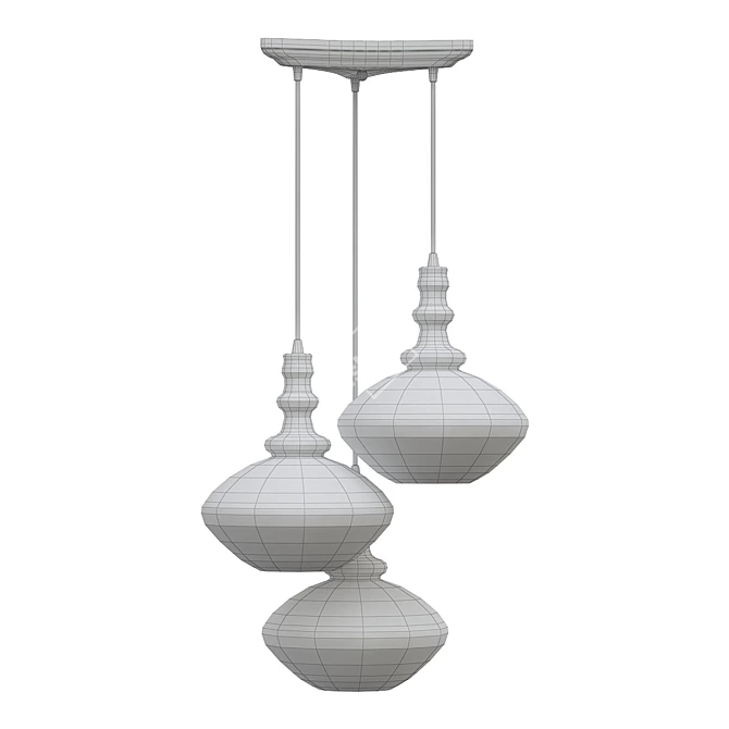 Elegant Alora 10" Pendant Light 3D model image 2