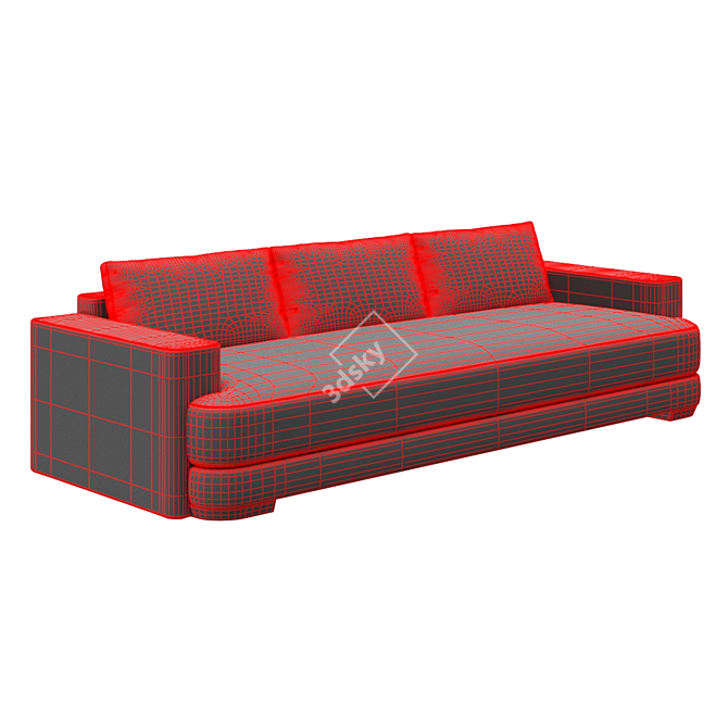 Luxury Rhone Sofa 3D Model 3D model image 5