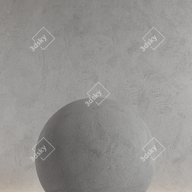 Seamless Decorative Plaster Material 3D model image 3