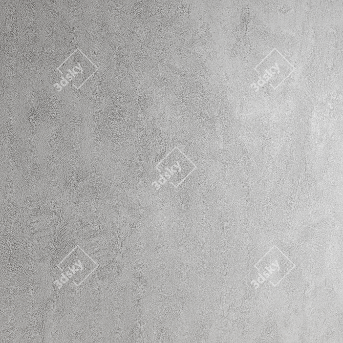 Seamless Decorative Plaster Material 3D model image 4